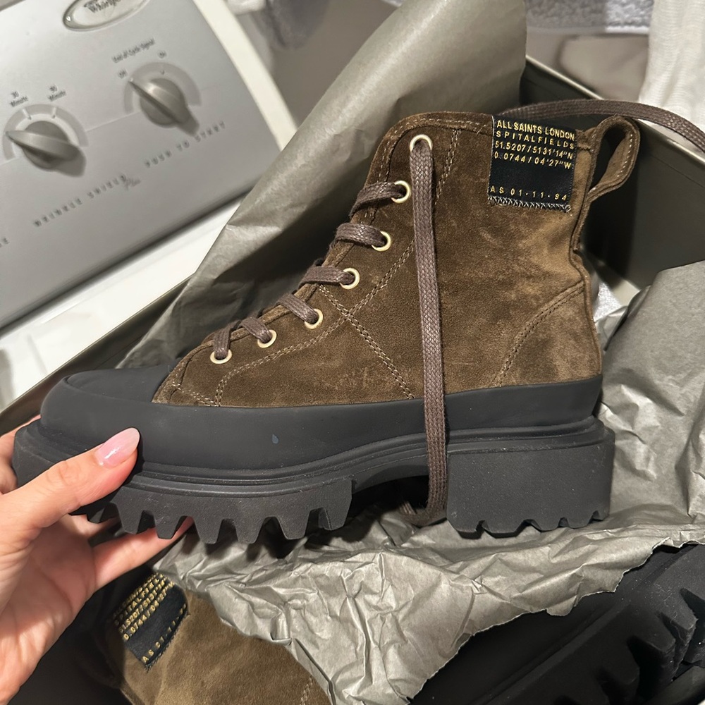 All saints myla suede boot